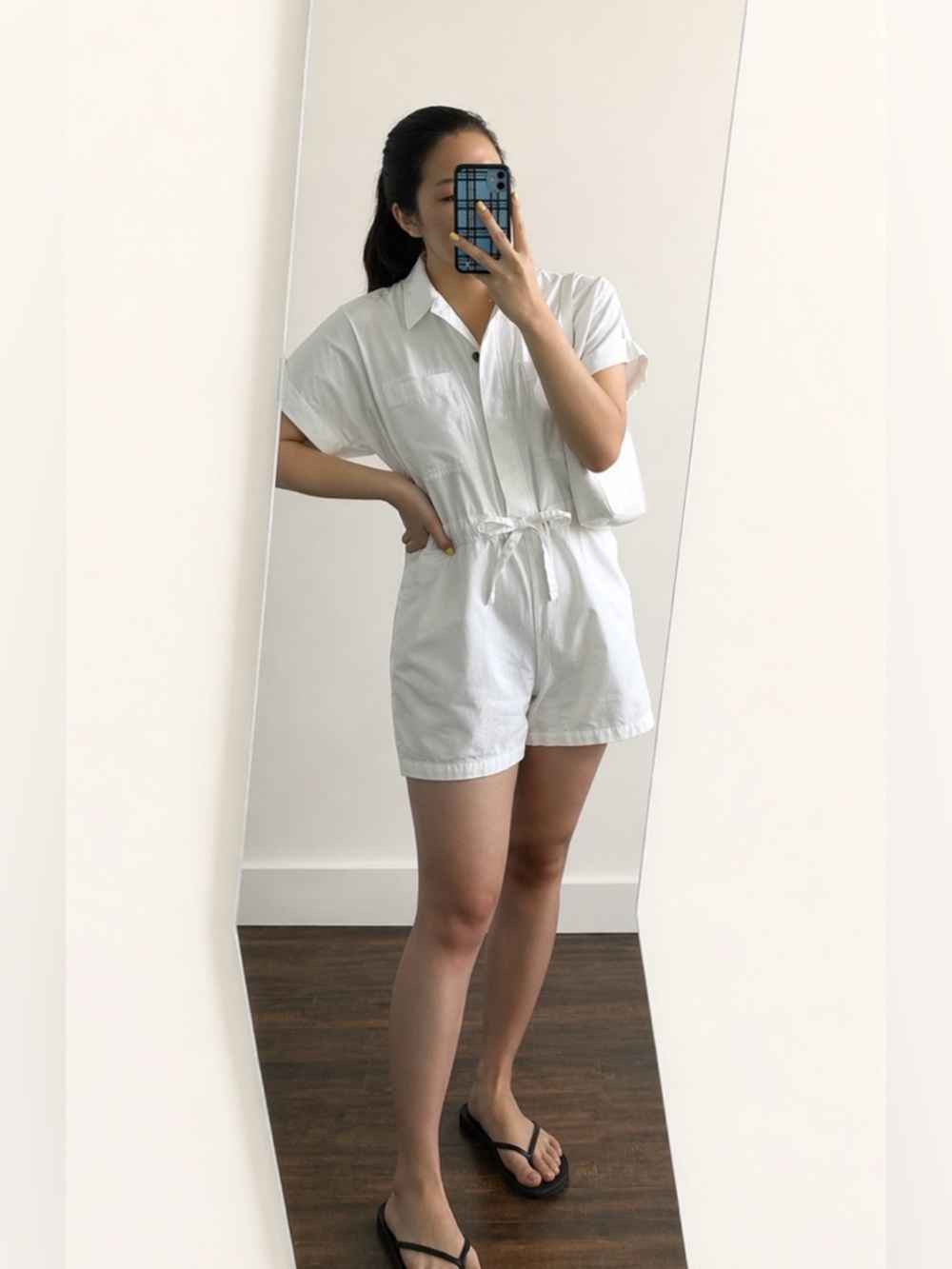 H&M Cotton Button-Up Romper
